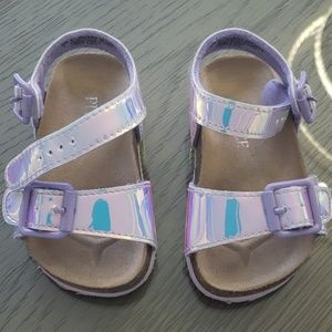 The childrens place iridescent sandals